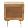 Voir la diapositive 4 : Paris Prix Table de Chevet en Bois  Weaving  55cm Naturel