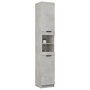 Voir la diapositive 5 : VIDAXL Armoire de salle de bain gris beton 32x34x188,5 cm