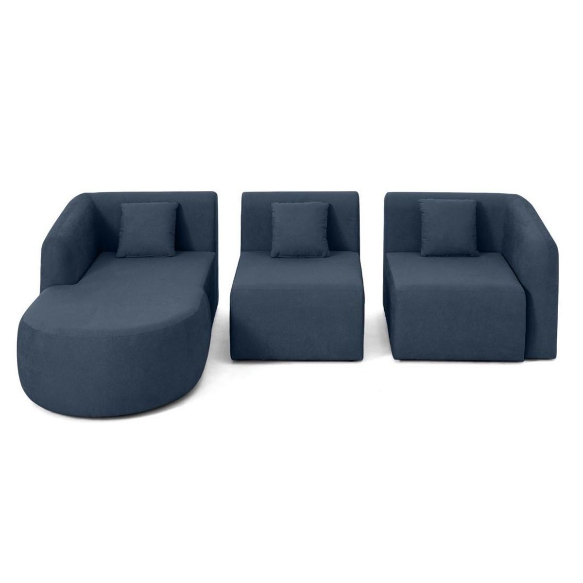 LISA DESIGN Ikare - canapé modulable d'angle gauche - 4 places - en tissu