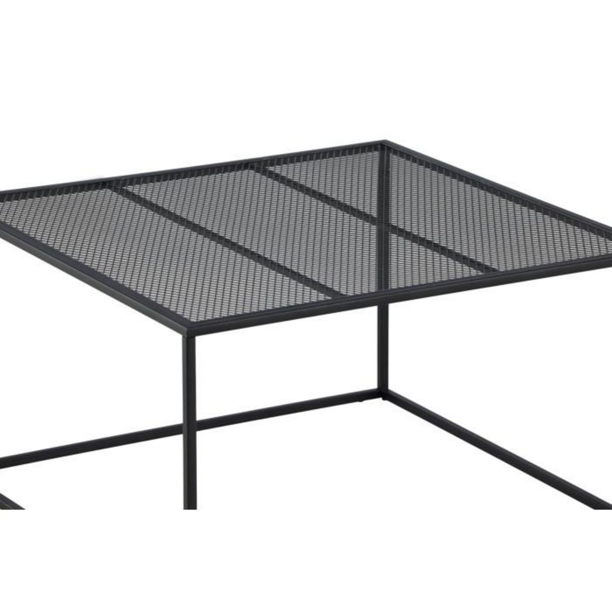 Paris Prix Table Basse en Métal  Netz  80cm Noir