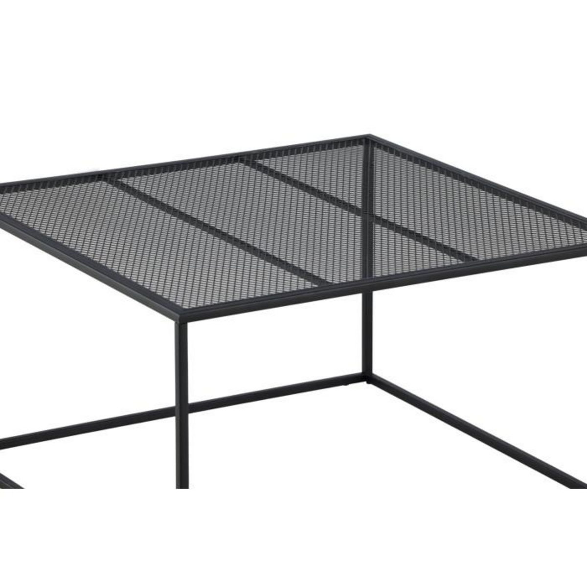 Paris Prix Table Basse en Métal  Netz  80cm Noir