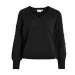 Vila Pull Noir Femme Vila Tuli. Coloris disponibles : Noir