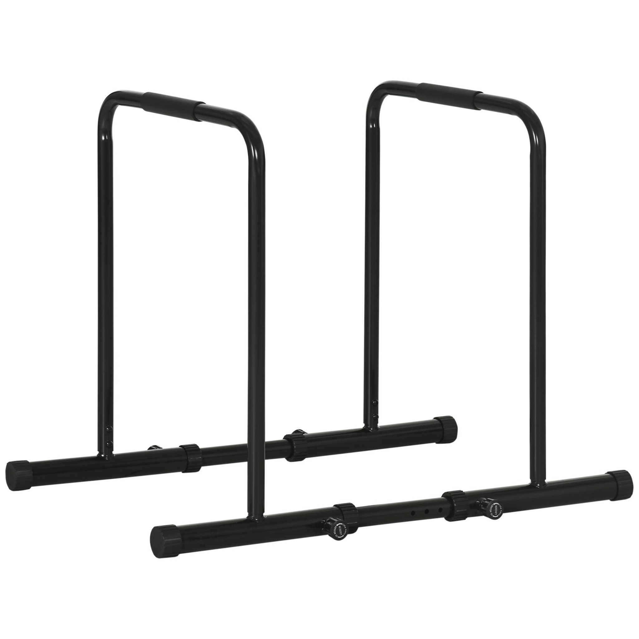 HOMCOM Barres à dips réglables - acier - 102x65x90cm - noir