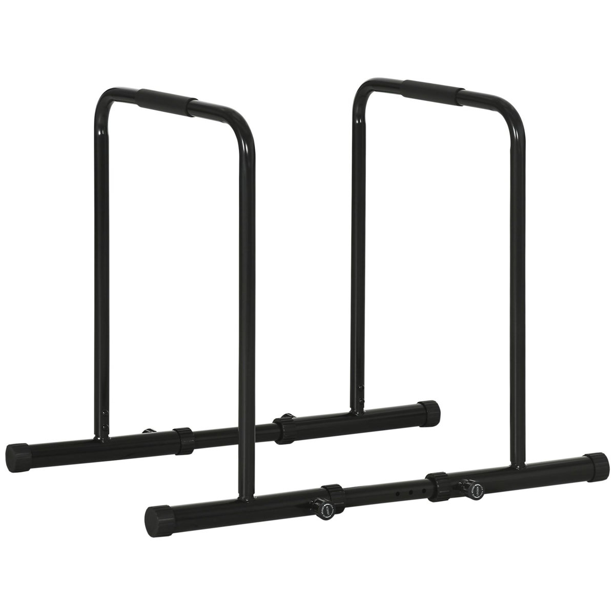 HOMCOM Barres à dips réglables - acier - 102x65x90cm - noir