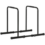 HOMCOM Barres à dips réglables - acier - 102x65x90cm - noir