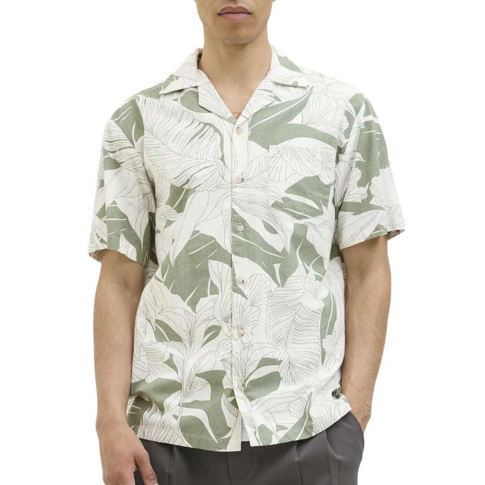 Voir la diapositive 1 : Jack & Jones Chemise Verte/Beige Homme Jack & Jones Blubahamas