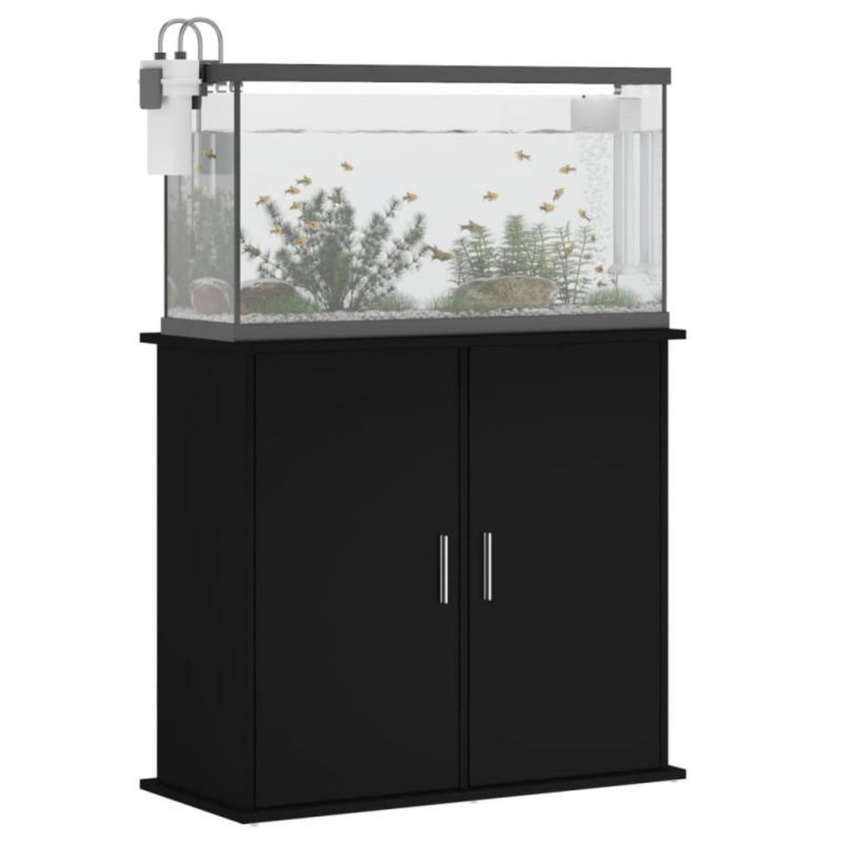 VIDAXL Support pour aquarium noir 81x36x73 cm bois d ingénierie