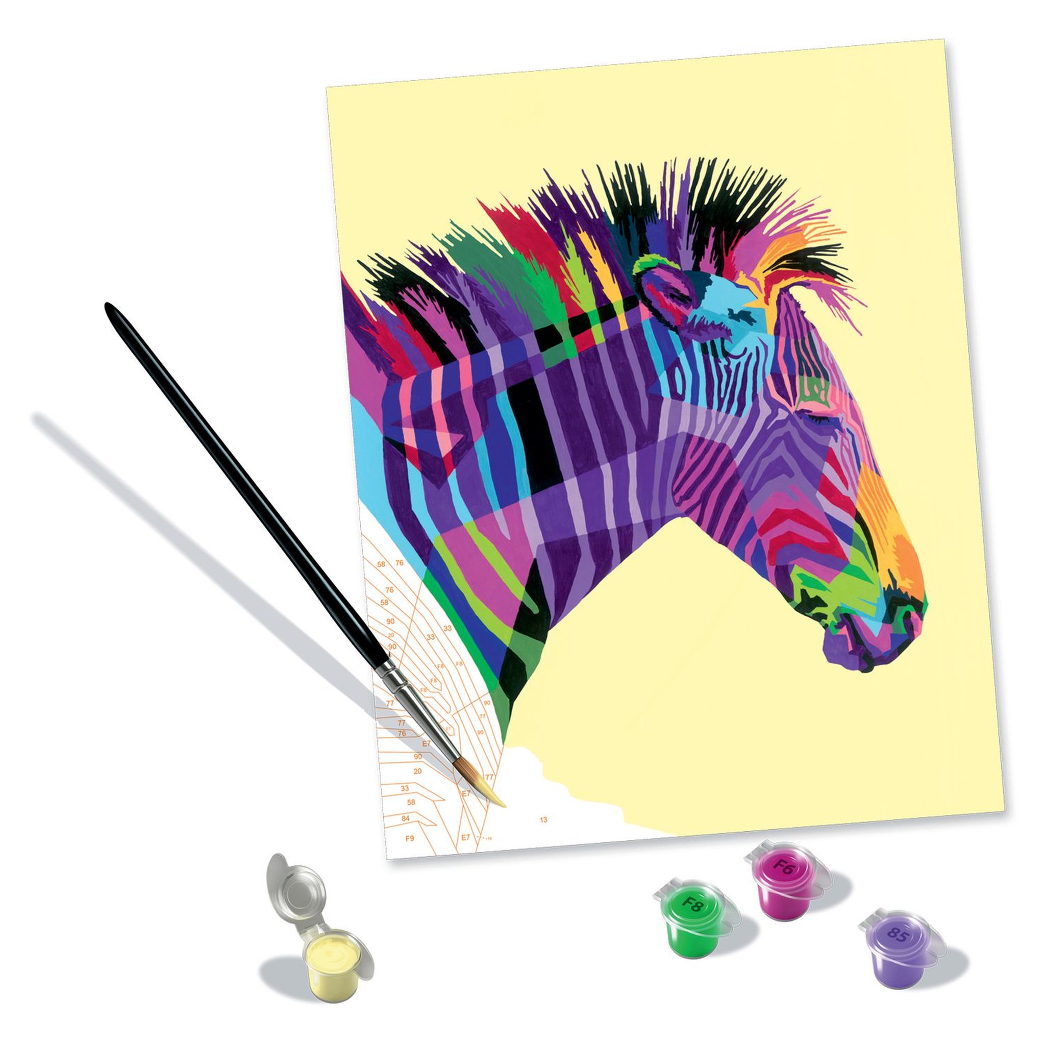 Voir la diapositive 2 : RAVENSBURGER Tableau Zèbre- 24x30 cm - CreArt
