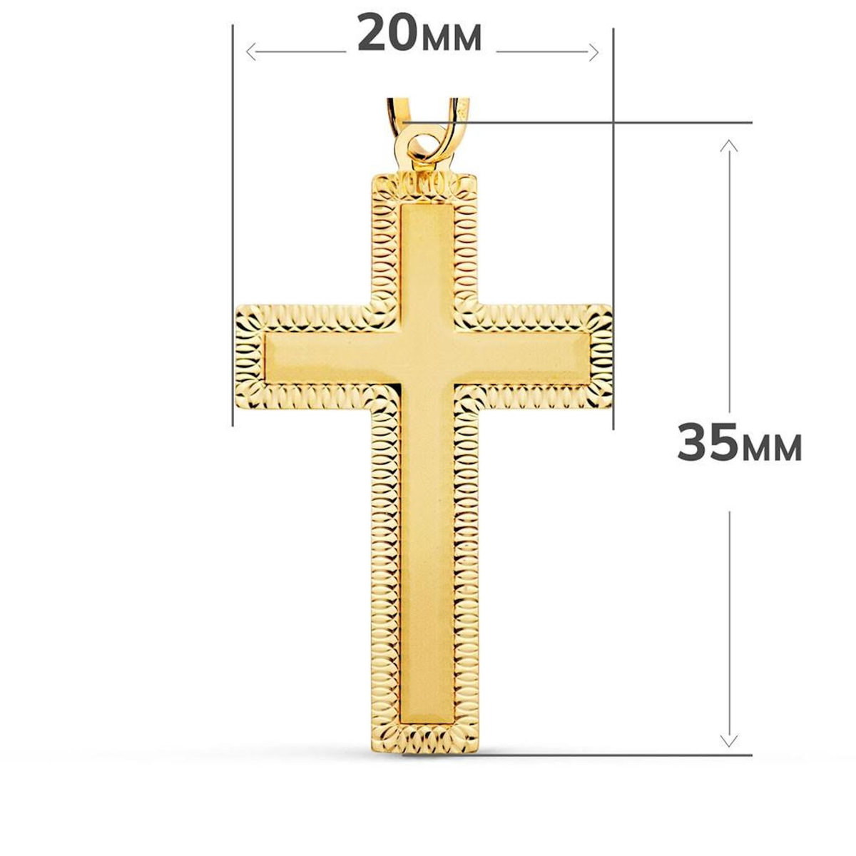 L'ATELIER D'AZUR Pendentif  - Médaille Croix Or 18 Carats 750 Jaune - Chaine Offerte