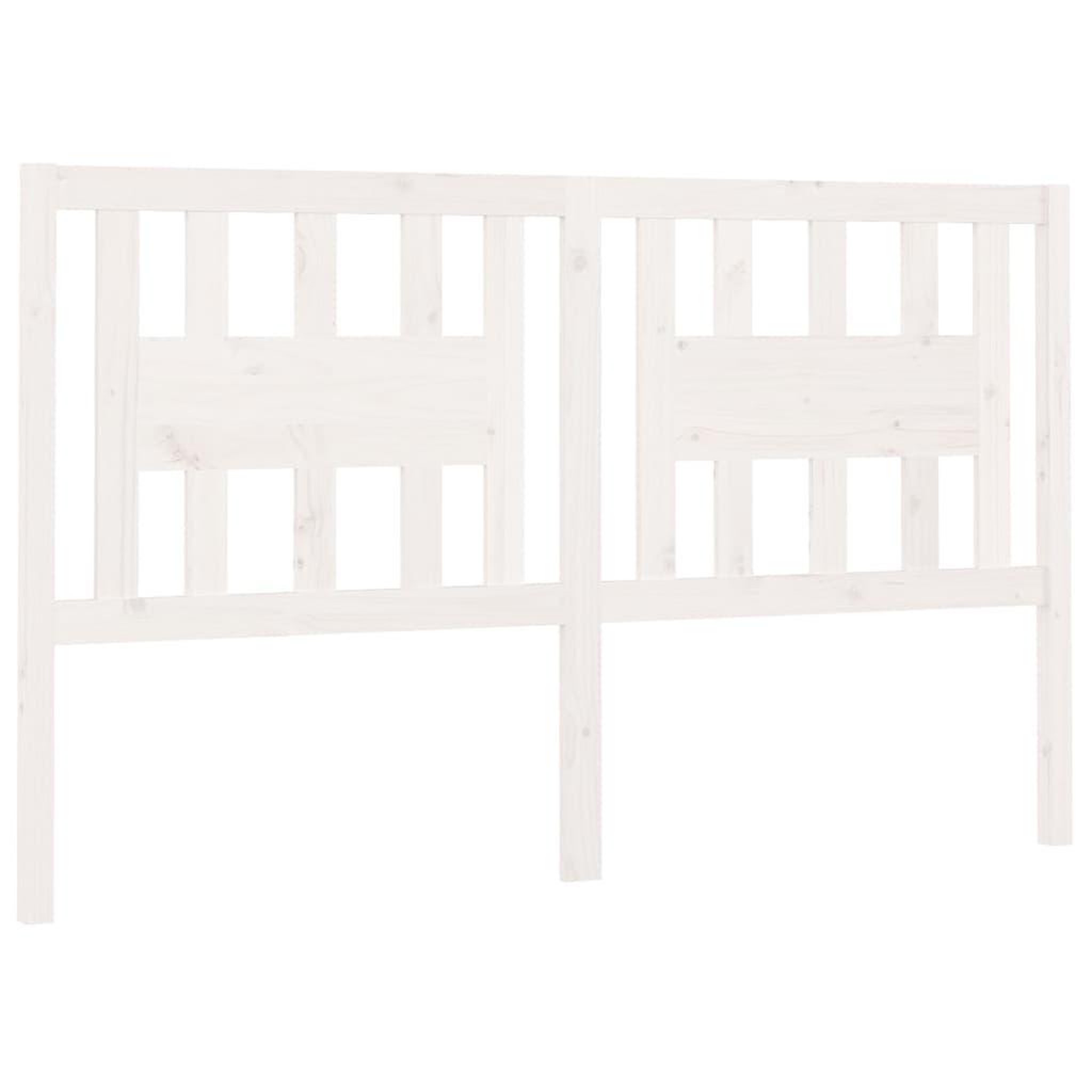 Voir la diapositive 2 : VIDAXL Tete de lit Blanc 146x4x100 cm Bois massif de pin