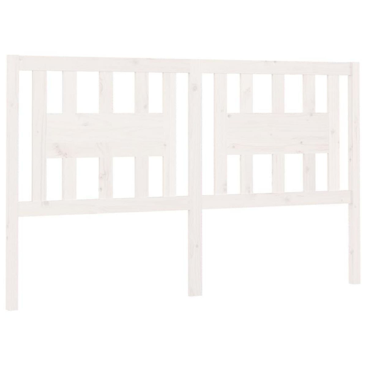 VIDAXL Tete de lit Blanc 146x4x100 cm Bois massif de pin