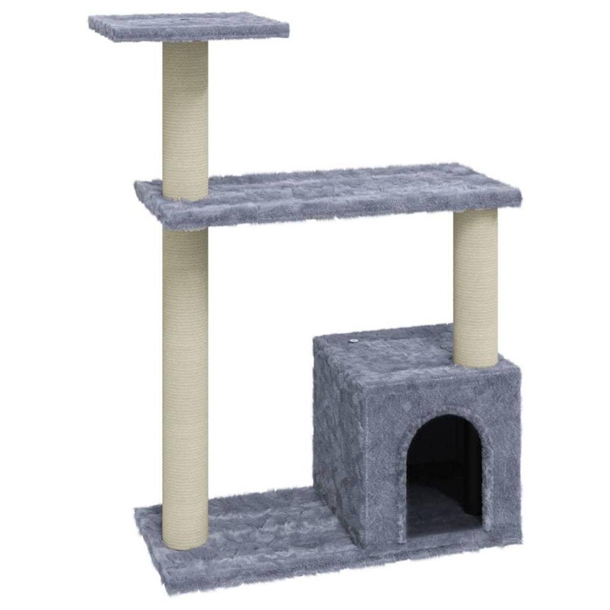 VIDAXL Arbre a chat avec griffoirs en sisal Gris clair 70 cm