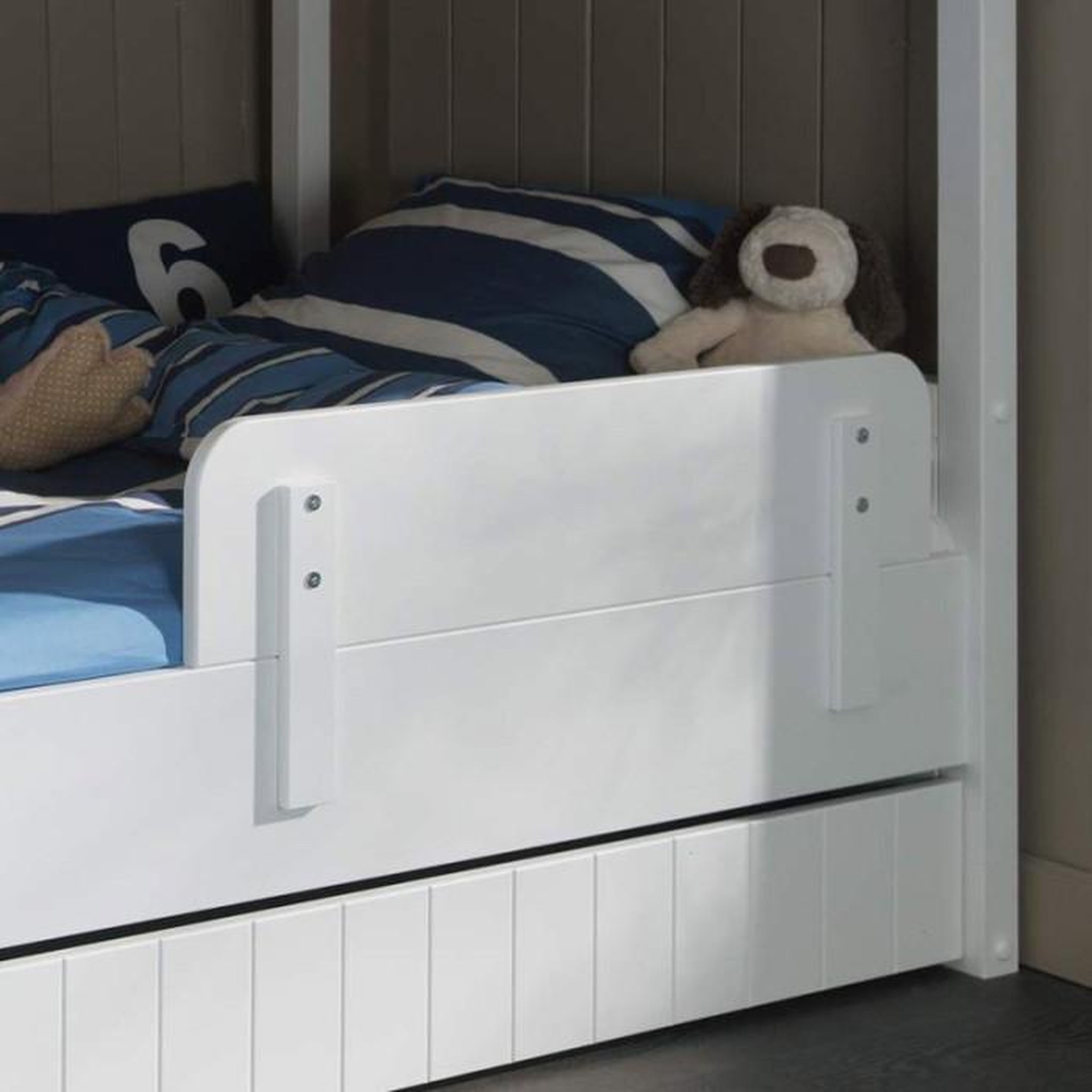 Voir la diapositive 2 : Paris Prix Barrière de Lit Enfant  Robin  90cm Blanc