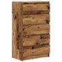 Voir la diapositive 2 : VIDAXL Commode vieux bois 60x36x103 cm bois d'ingenierie
