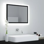 VIDAXL Miroir a LED de salle de bain Noir 60x8,5x37 cm Acrylique