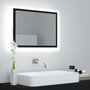 Voir la diapositive 1 : VIDAXL Miroir a LED de salle de bain Noir 60x8,5x37 cm Acrylique
