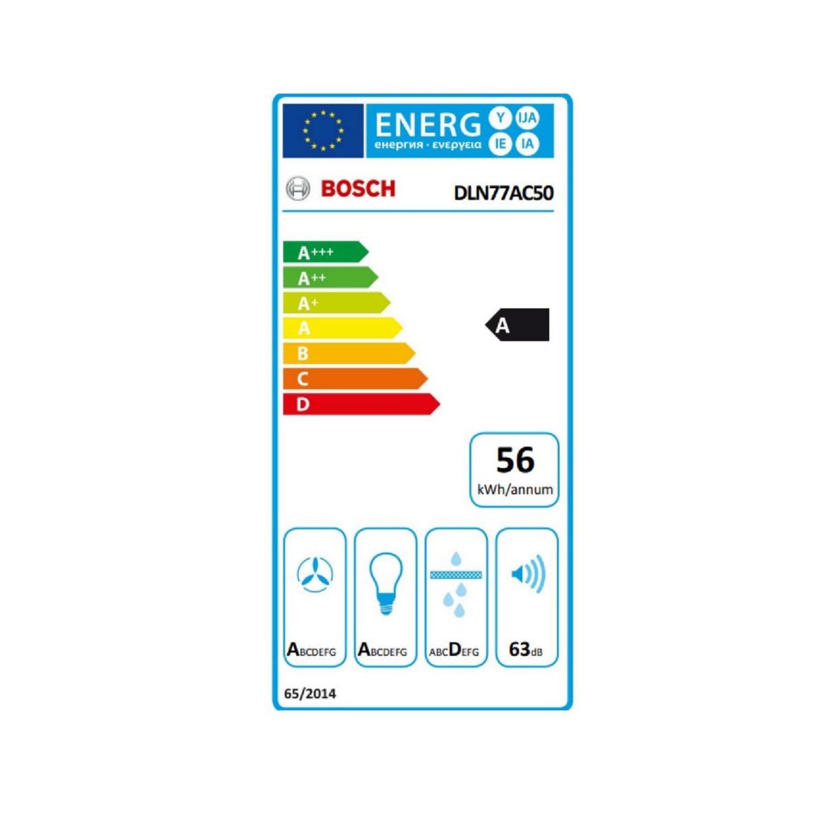BOSCH Groupe filtrant 70cm 595m3/h inox - DLN77AC50