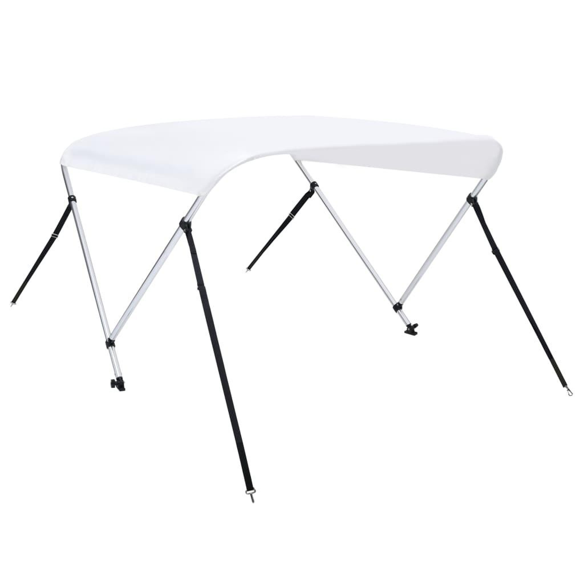 Voir la diapositive 5 : VIDAXL Auvent bimini a 2 arceaux Blanc 150x120x110 cm