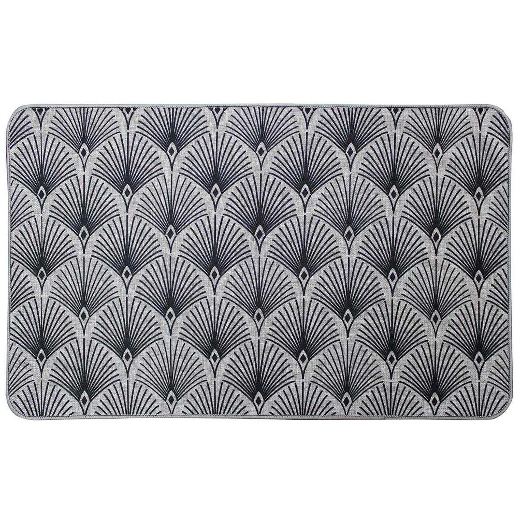 Douceur d'Intérieur Tapis tissé imprimé  casella  45x75cm gris