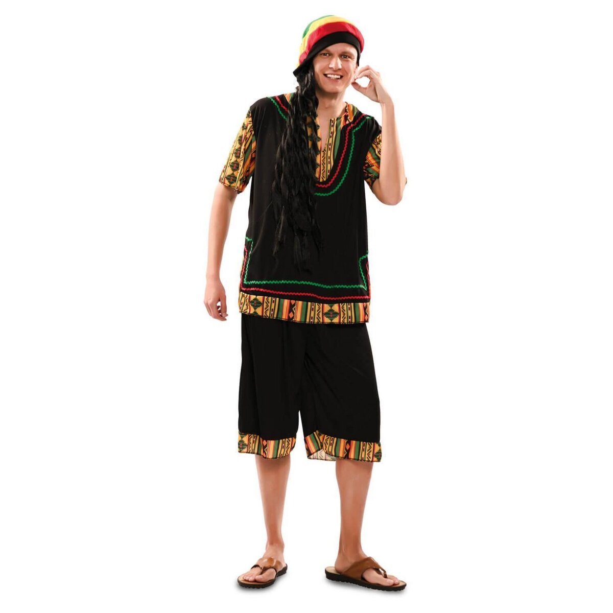 EURO CARNAVALES Deguisement Rasta Man - Adulte - M/L