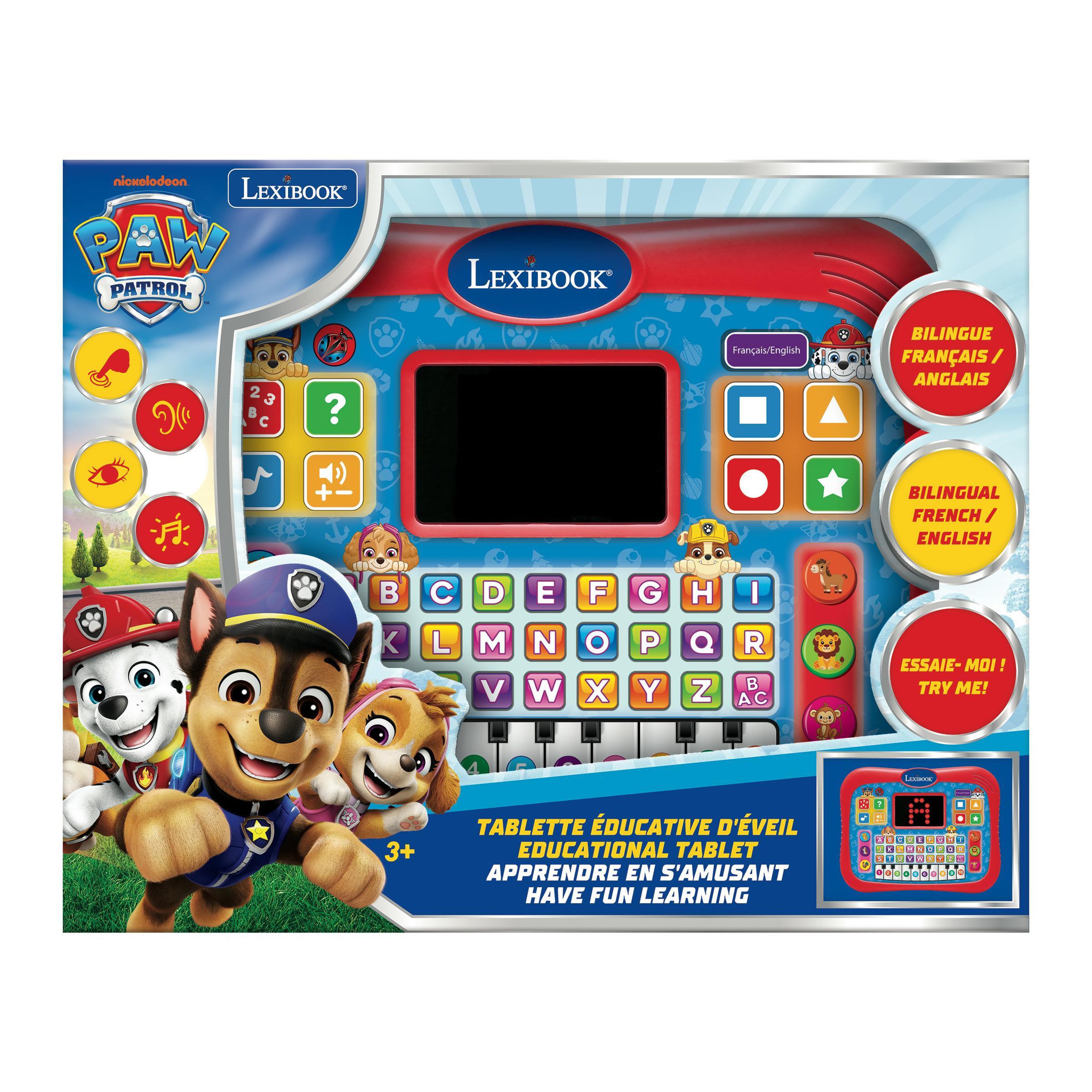 Voir la diapositive 3 : Lexibook Tablette Pat'Patrouille éducative bilingue parlante ABC (FR/EN)