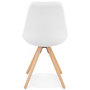Voir la diapositive 5 : Paris Prix Chaise Design en Tissu Bouclé  Alisa  82cm Blanc & Naturel
