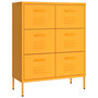 Voir la diapositive 2 : VIDAXL Armoire a tiroirs Jaune moutarde 80x35x101,5 cm Acier