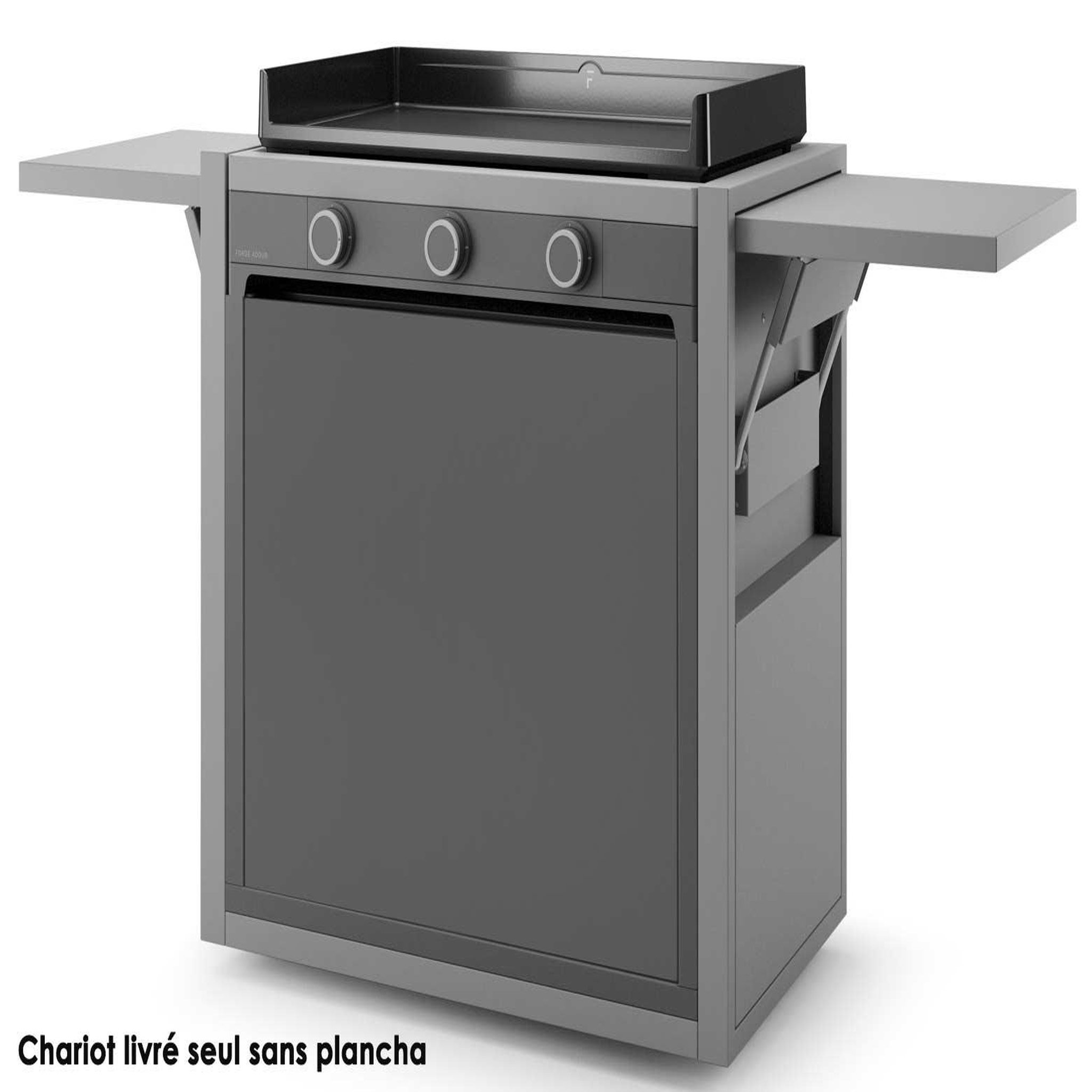 FORGE ADOUR Chariot pour plancha gris - CHMAF75