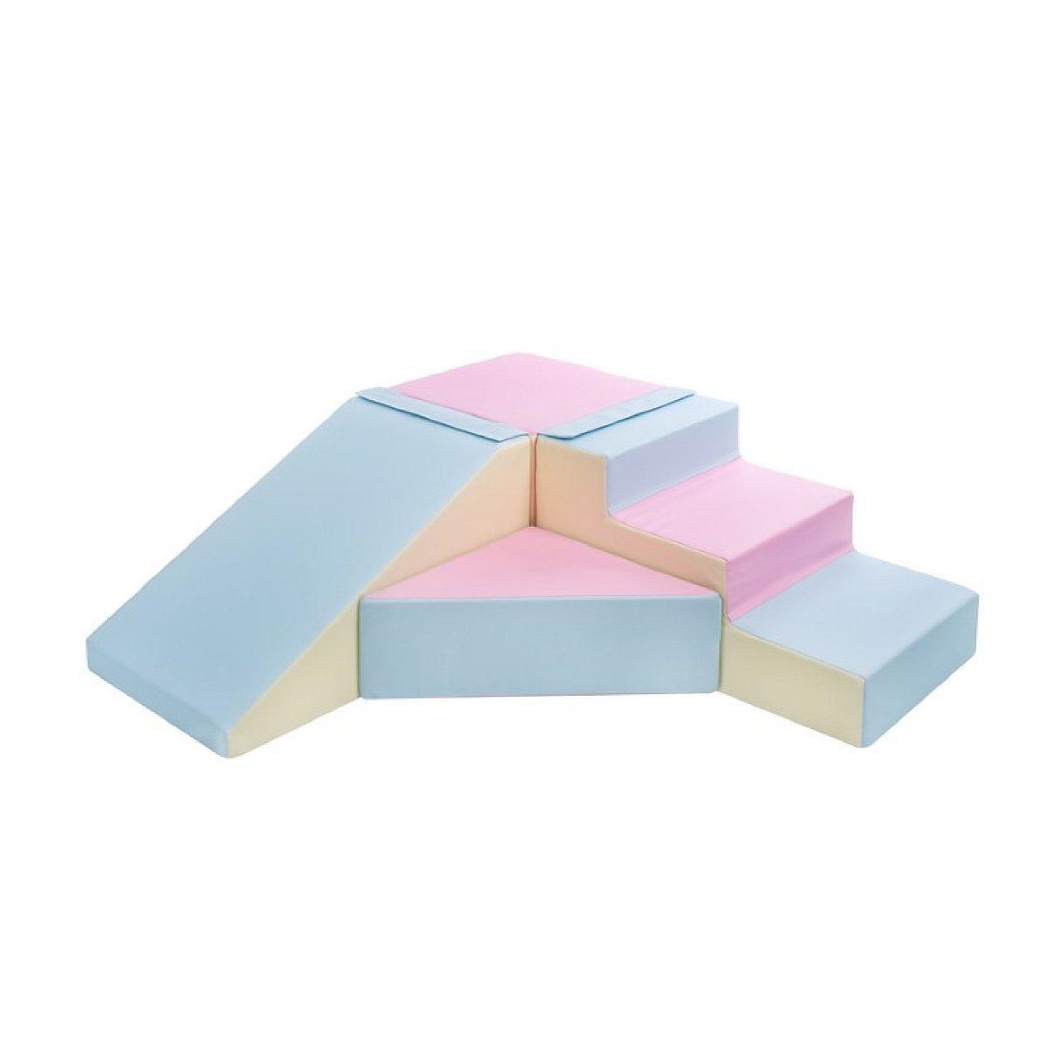 VELINDA Set de 4 blocs rose bleu jaune pastel