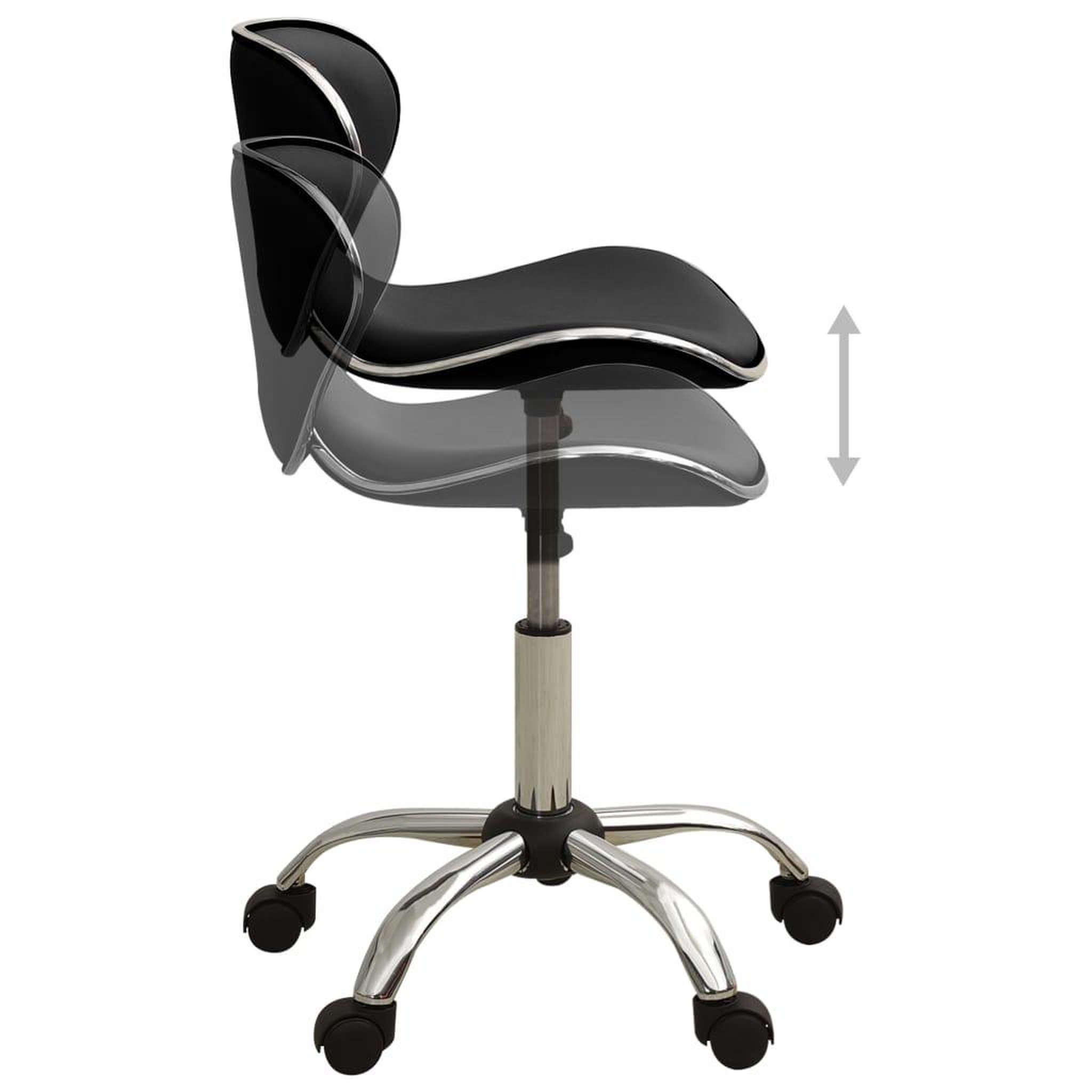 Voir la diapositive 4 : VIDAXL Chaise de bureau Noir Similicuir