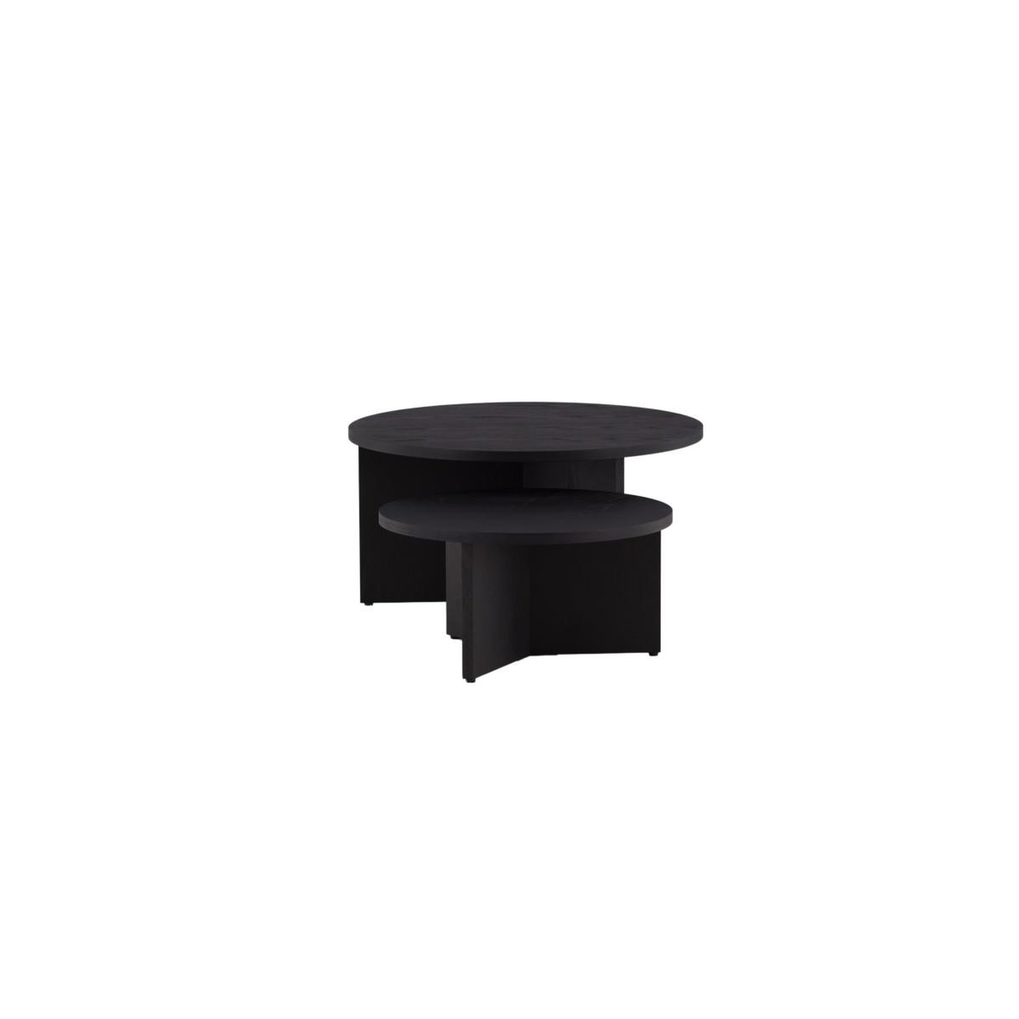 Voir la diapositive 4 : Paris Prix Lot de 2 tables basses design  salto  85cm noir