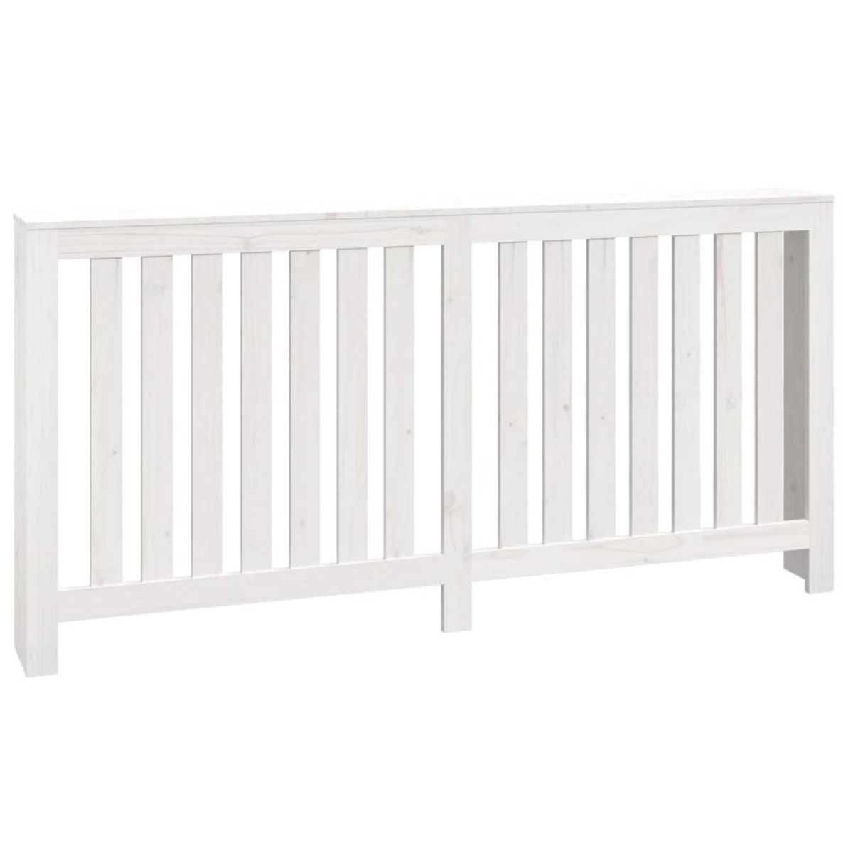 VIDAXL Cache-radiateur Blanc 169x19x84 cm Bois massif de pin