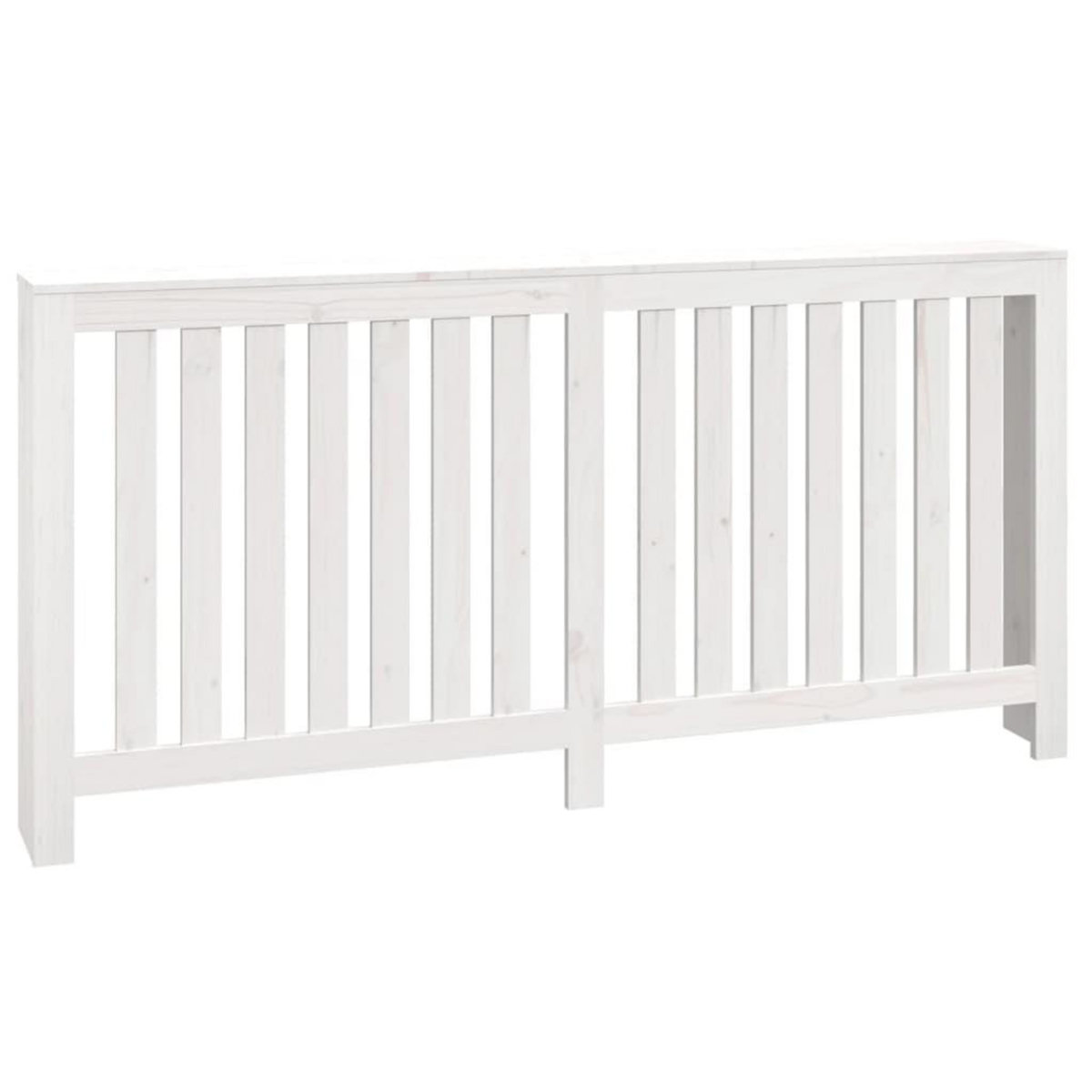 VIDAXL Cache-radiateur Blanc 169x19x84 cm Bois massif de pin