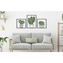 Voir la diapositive 5 : Paris Prix Lot de 3 Déco Murales  Cactus  46cm Vert & Noir