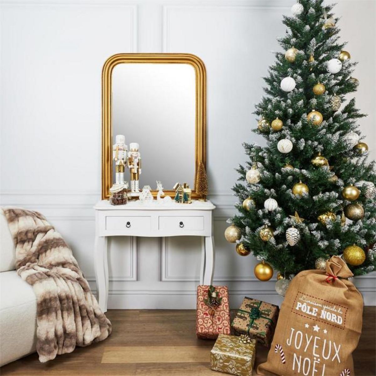 Paris Prix Miroir Mural Déco  Moulure  104cm Doré