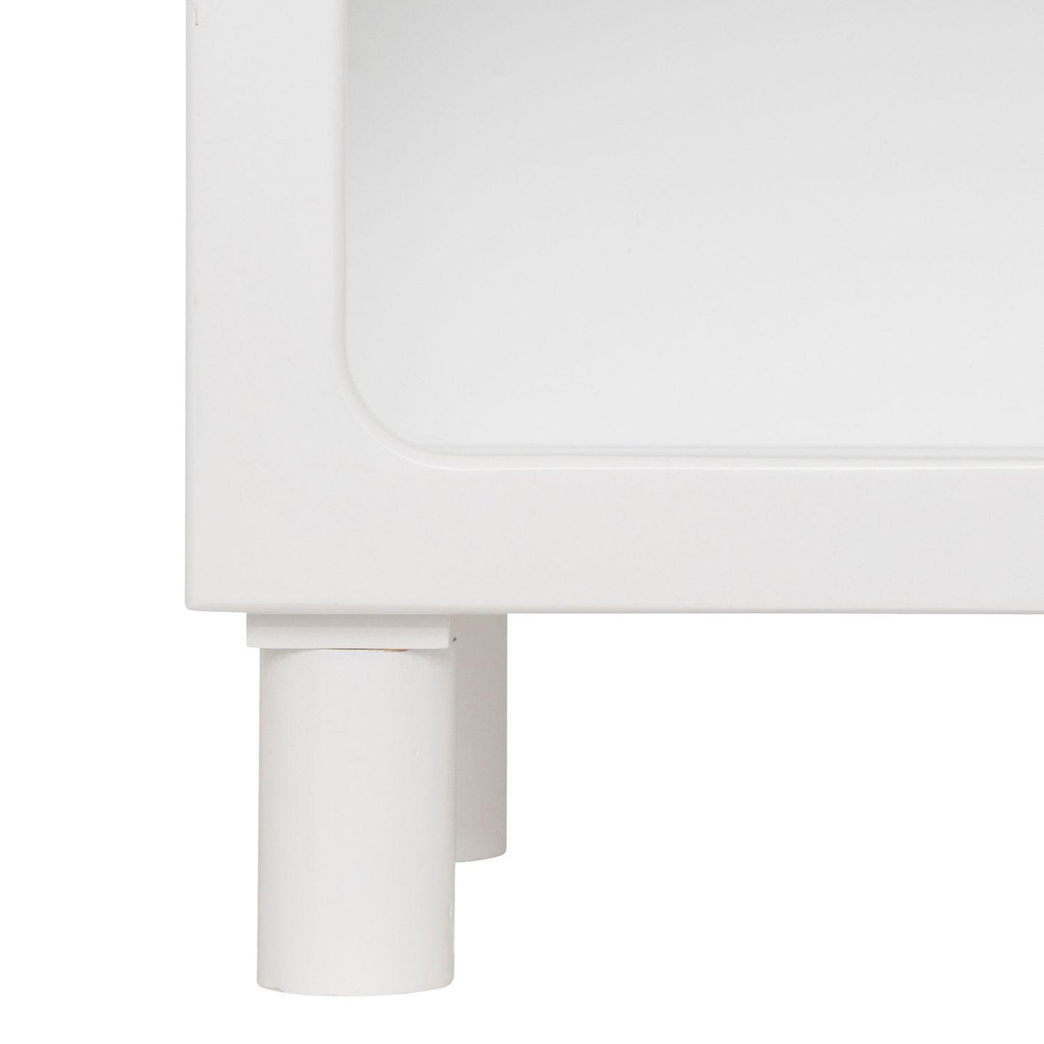 Voir la diapositive 3 : ATMOSPHERA Table de chevet 1 niche en bois tara - blanc