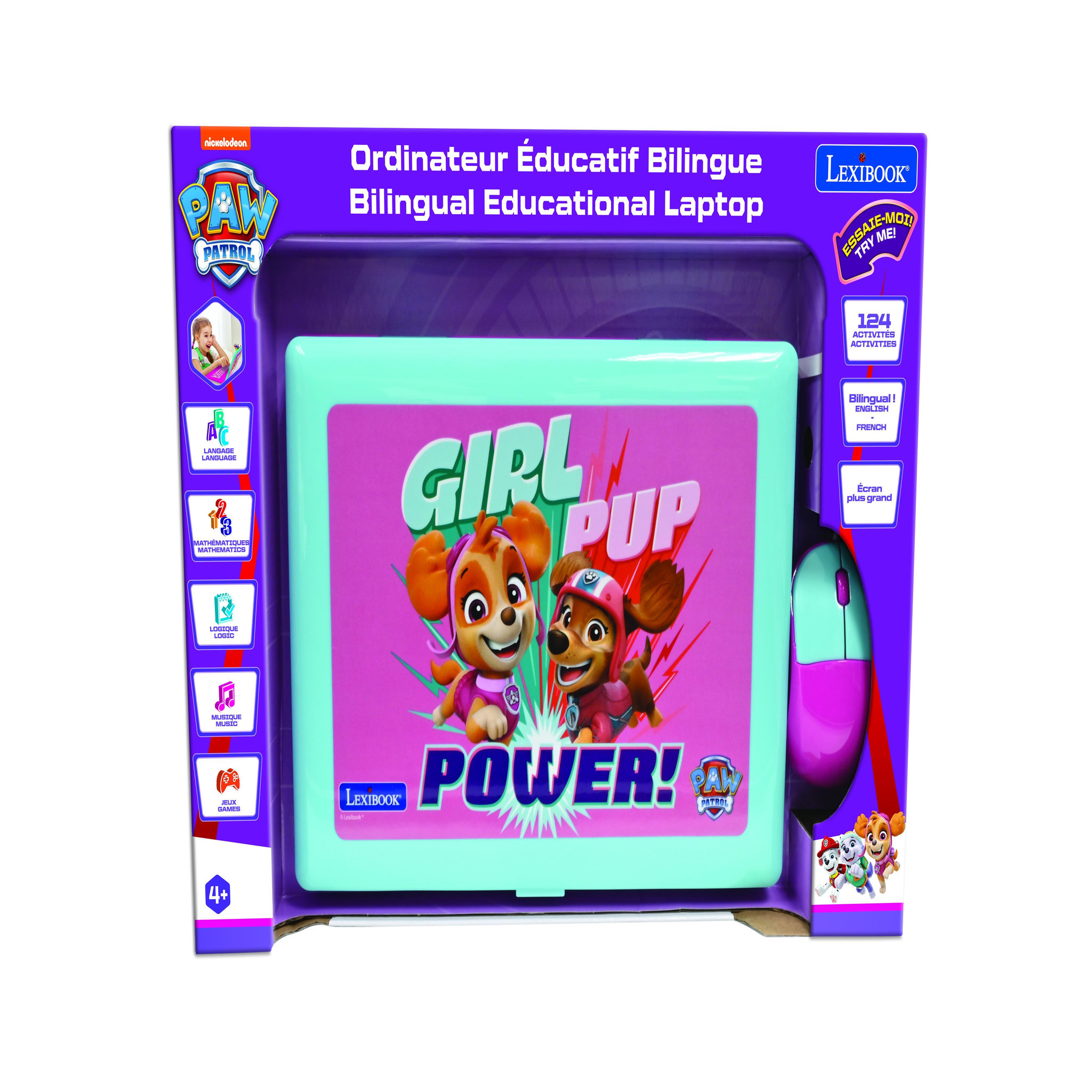 Voir la diapositive 5 : Lexibook Ordinateur portable éducatif bilingue La Pat Patrouille Girly (FR/EN)