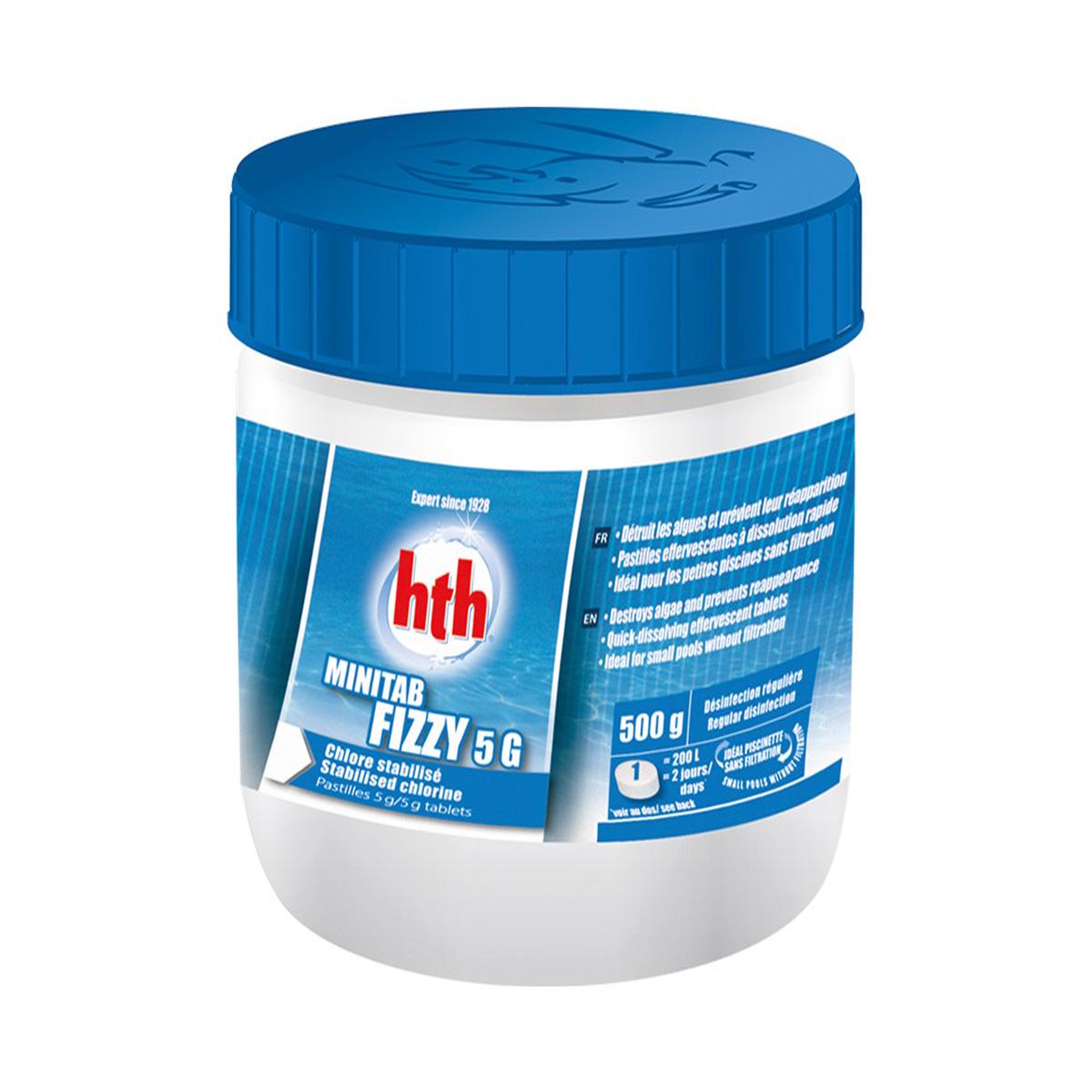 HTH Chlore en pastilles effervescentes spécial piscinettes Minitab Fizzy 500 g - HTH