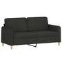 Voir la diapositive 2 : VIDAXL Canape a 2 places Noir 140 cm Tissu