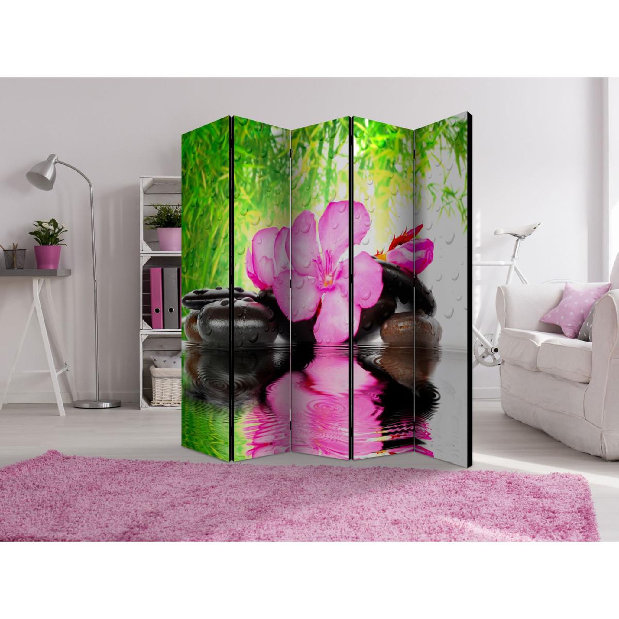 Voir la diapositive 2 : Paris Prix Paravent 5 volets  fuzzy reflection  172x225cm
