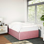 Voir la diapositive 1 : VIDAXL Cadre de lit sans matelas rose 120x200 cm velours