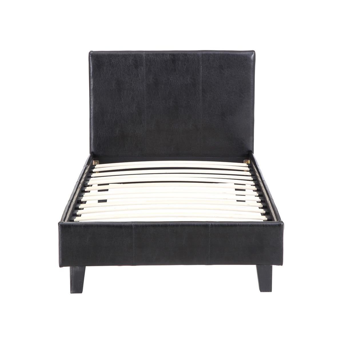 Habitat et Jardin Lit  Lina  - 90 x 190 cm - Noir