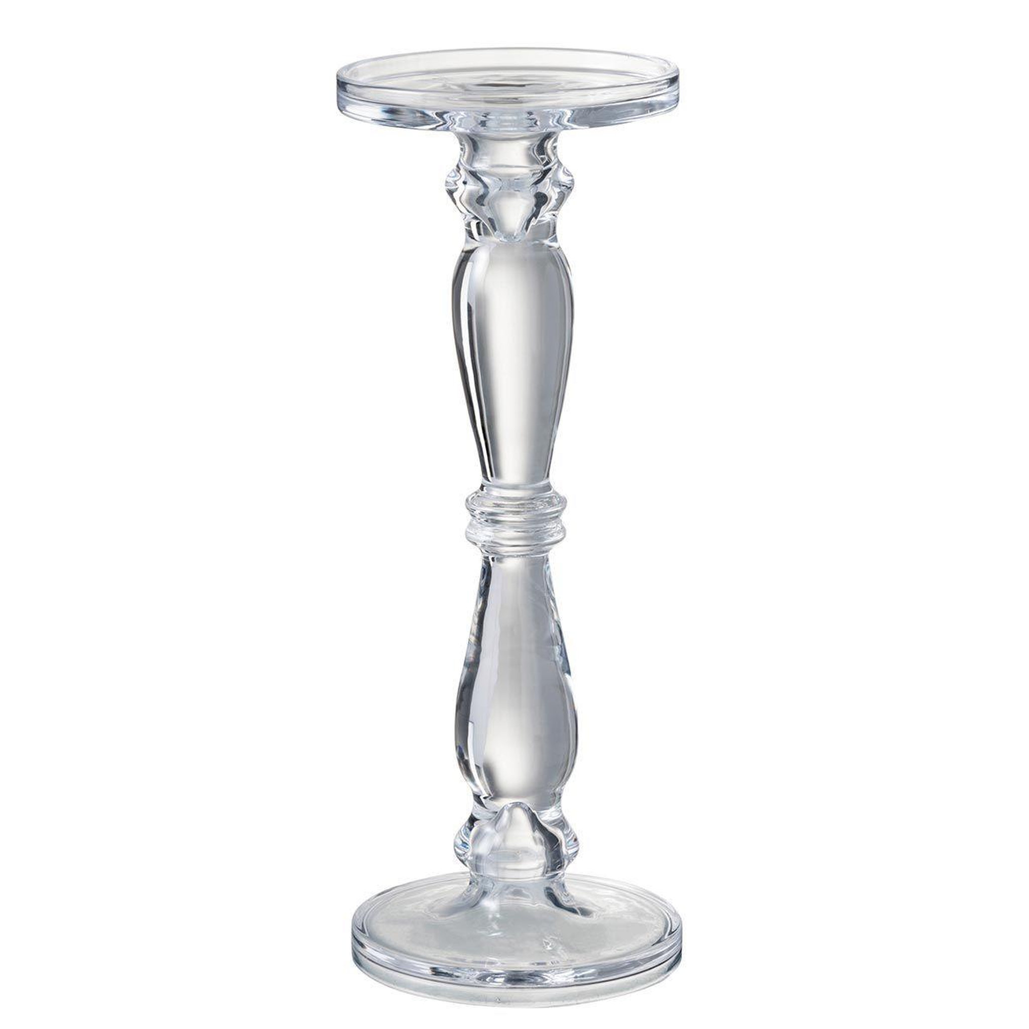 J-LINE Bougeoir en verre design  leti  35cm transparent
