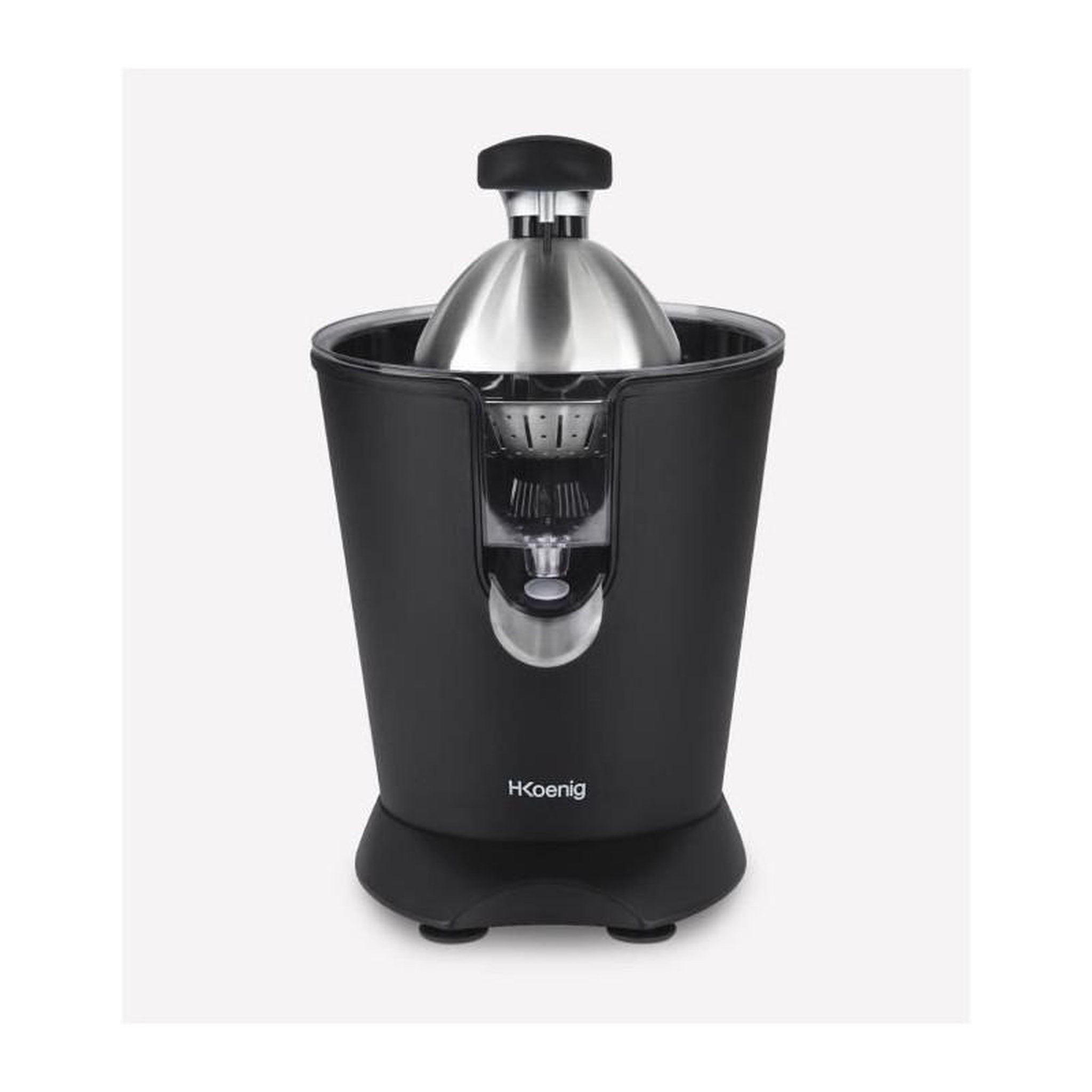 HKOENIG Presse agrumes - HKoeNIG - AGR82 - Electrique - 160 W - Appareil silencieux - Noir mat et acier inoxydable