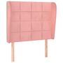 Voir la diapositive 2 : VIDAXL Tete de lit avec oreilles Rose 83x23x118/128 cm Velours