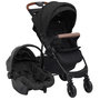 Voir la diapositive 1 : VIDAXL Poussette pour bebe 3-en-1 Anthracite Acier