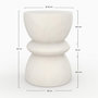 Voir la diapositive 4 : Rendez vous déco Table d'appoint ronde blanche en fibre d'argile effet béton D35 cm-Maupiti
