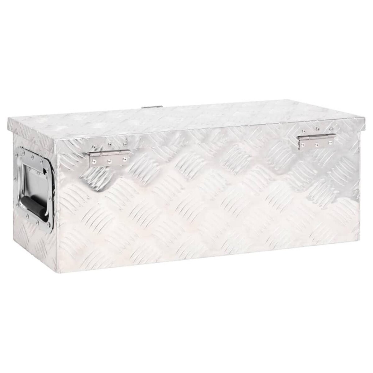 VIDAXL Boîte de rangement Argente 60x23,5x23 cm Aluminium