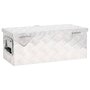Voir la diapositive 4 : VIDAXL Boîte de rangement Argente 60x23,5x23 cm Aluminium