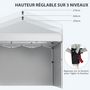 Voir la diapositive 6 : OUTSUNNY Tonnelle barnum pop-up UV 30+ lestage sac transport inclus gris